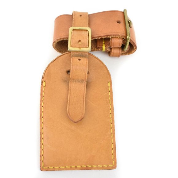 LOUIS VUITTON: Tan, Vachetta Leather & Logo, Luggage Tag & Keepall Set (sb) - Picture 3 of 5